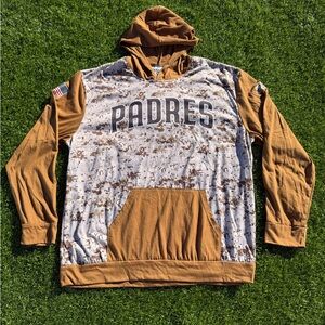 Padres Camo Hoodie - Brown and Cream